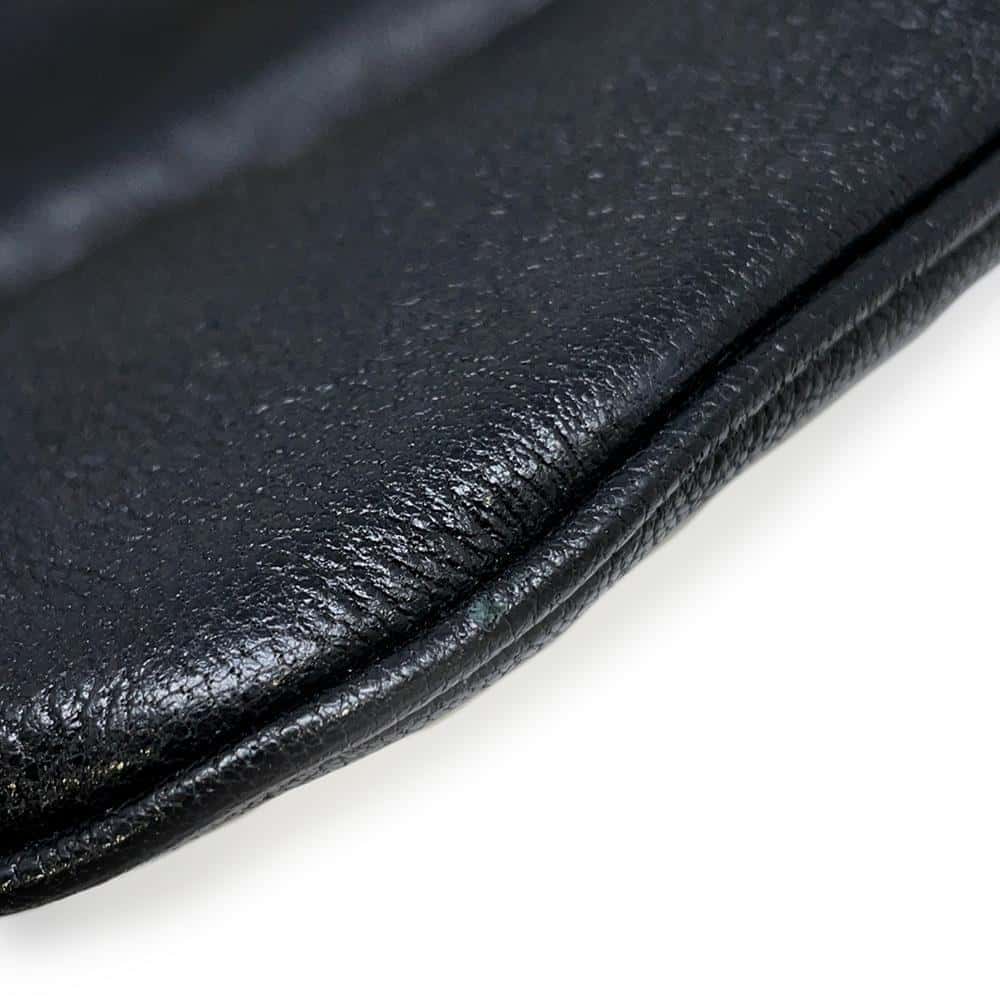 GUCCI Horsebit Shoulder Bag Black 602089 Leather