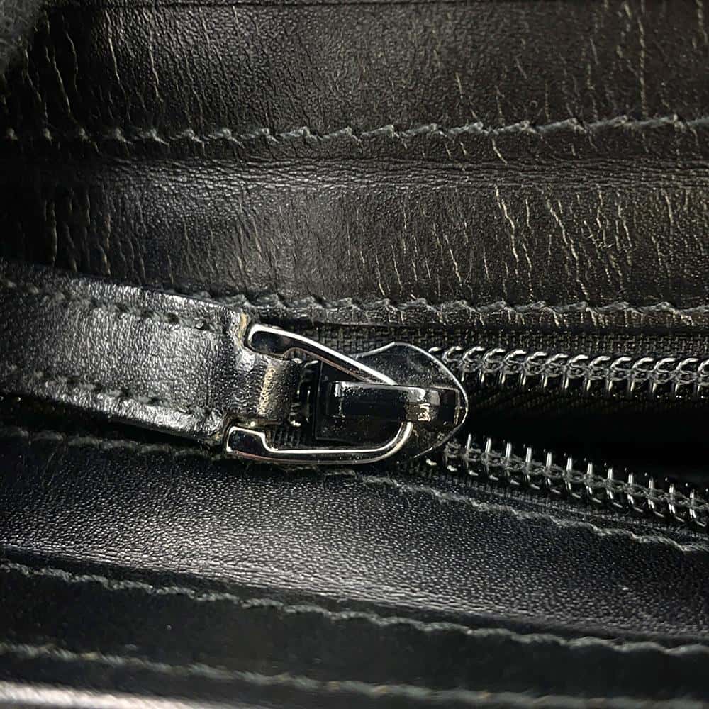 GUCCI GG Canvas Tote Bag Black 34339 Canvas Leather