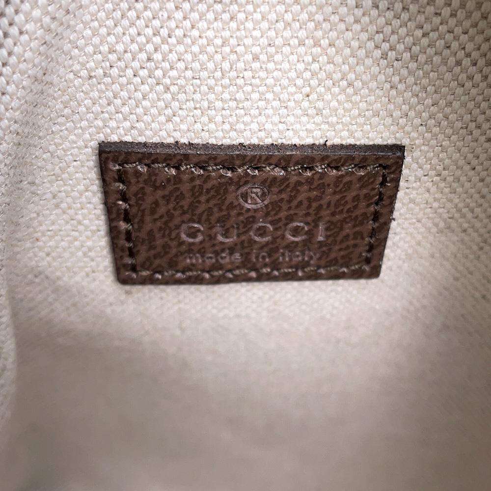 GUCCI GG Supreme Offdia Shoulder Bag Beige/Brown 598127 GG Canvas Leather
