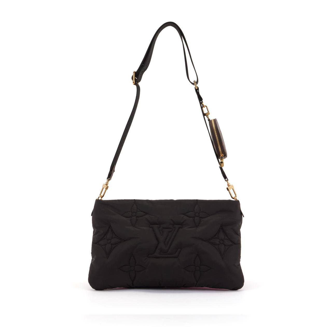 Louis Vuitton Pink and Black Monogram Econyl Nylon Maxi Multi Pochette Gold Hardware