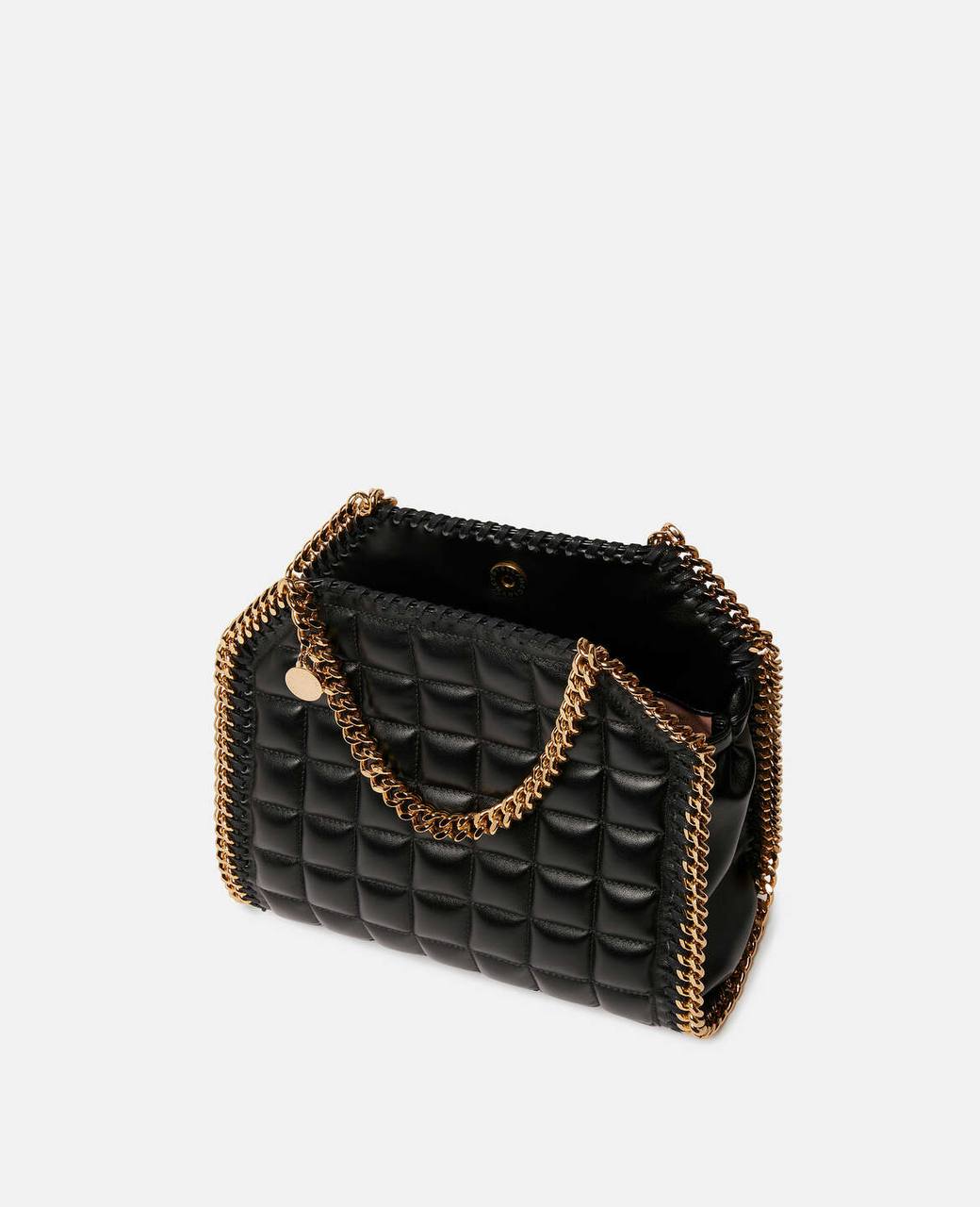 Falabella quilted mini square tote bag