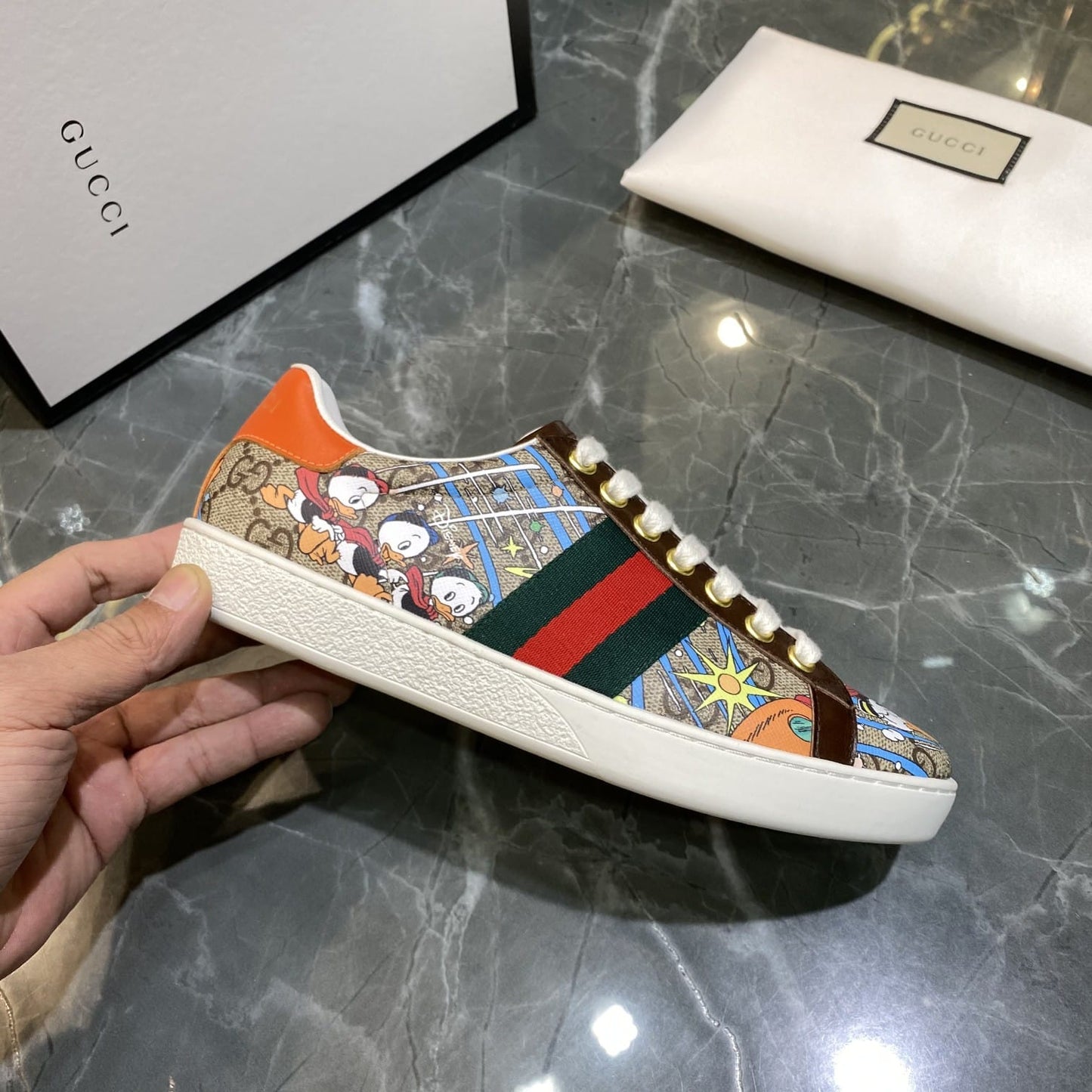 Gucci x Disney Donald Duck Sneakers
