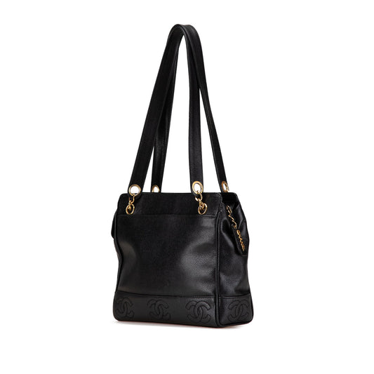 Black Chanel Triple CC Caviar Shoulder Bag