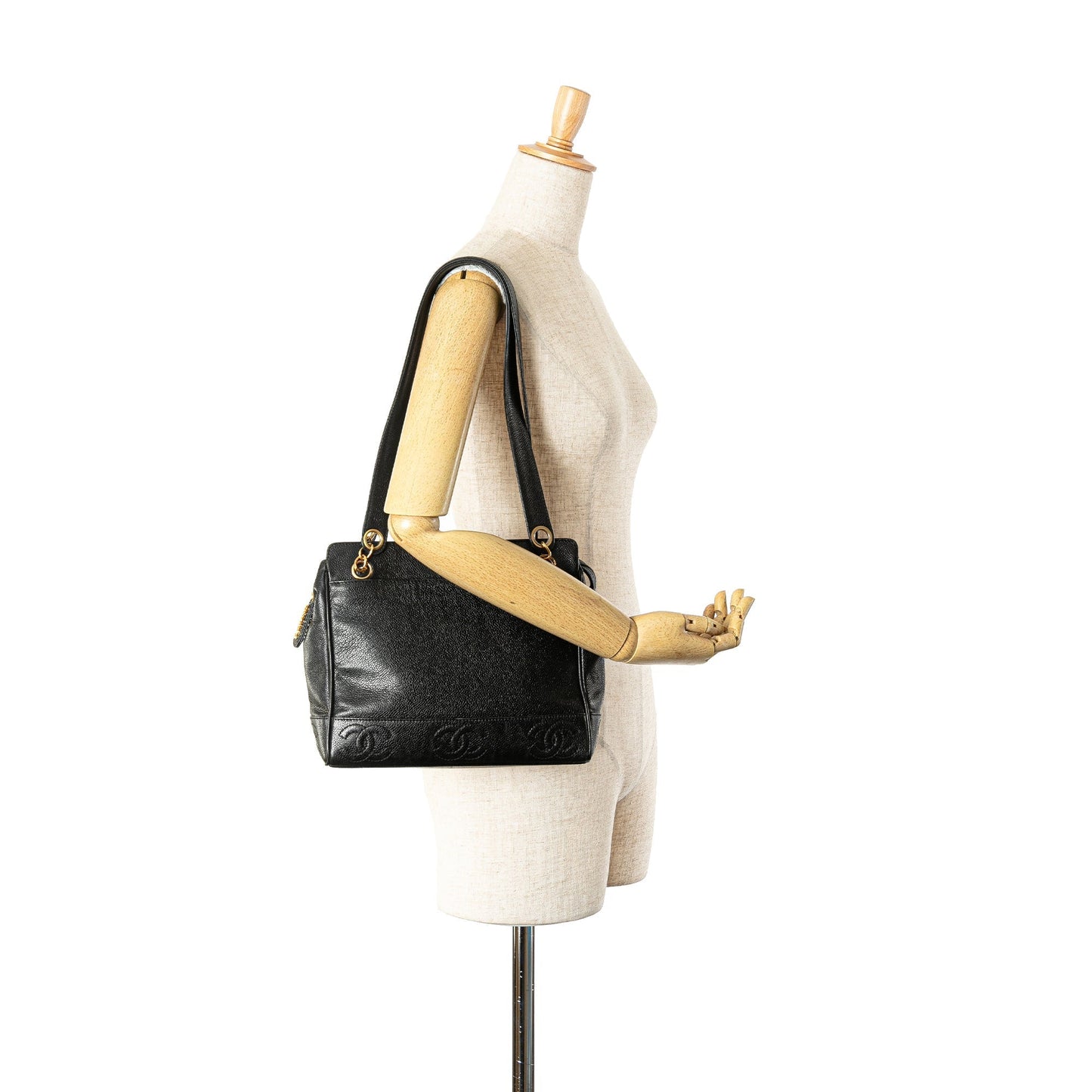 Black Chanel Triple CC Caviar Shoulder Bag