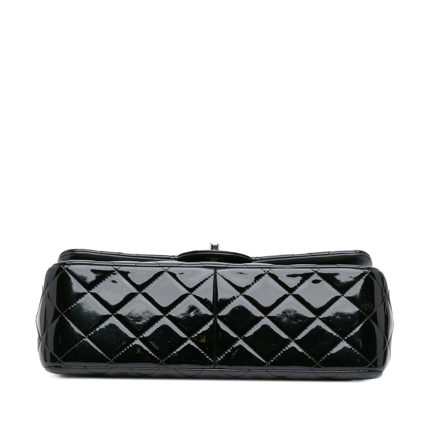 Black Chanel Jumbo Classic Patent Double Flap Shoulder Bag