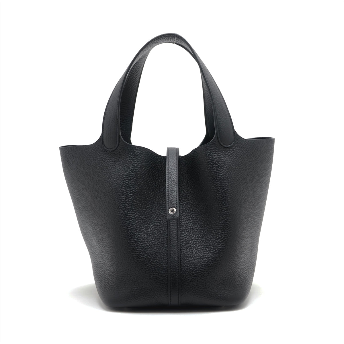Hermes Picotin Lock 22 MM  Clemence Black Silver G  W2024