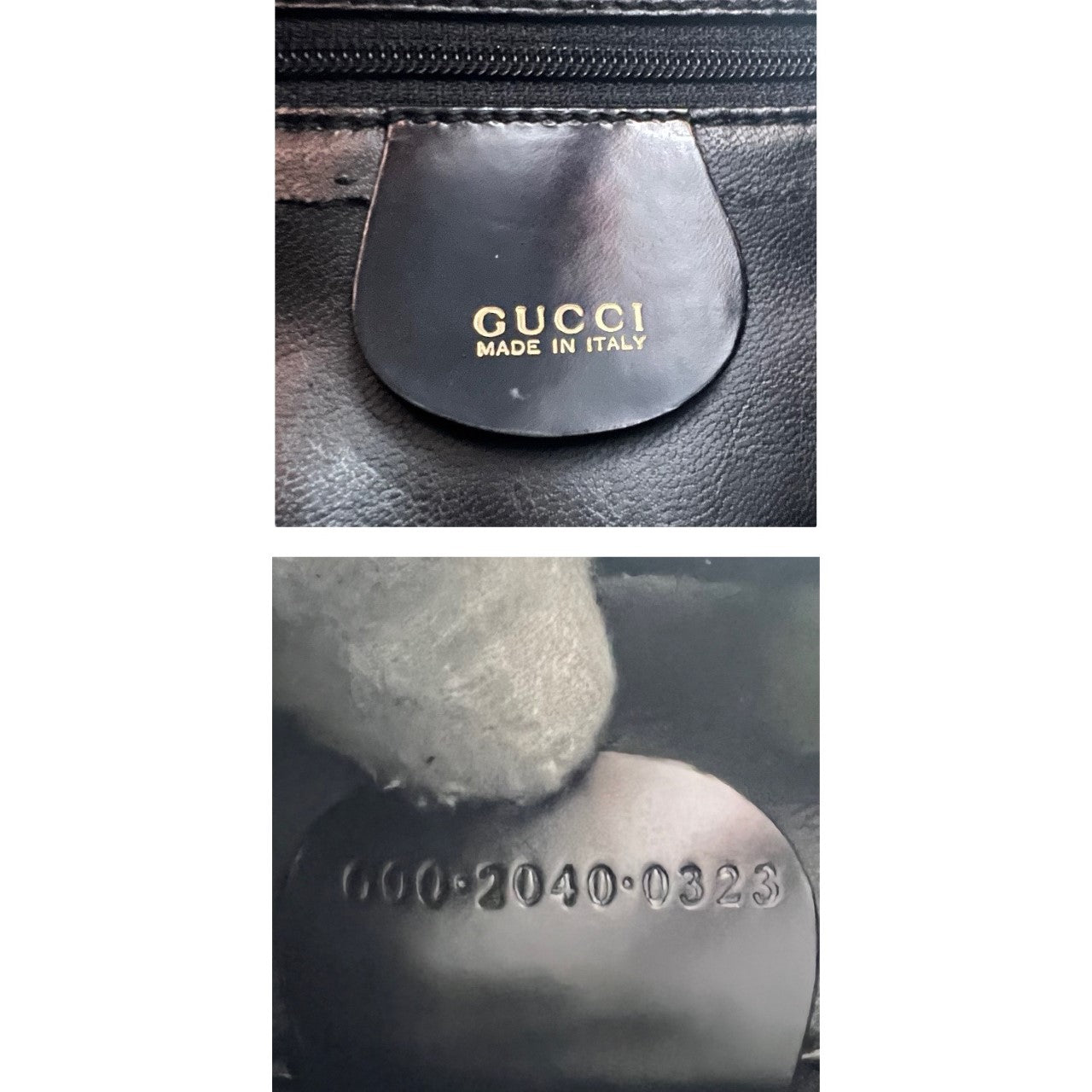 Gucci Vintage Black Leather Vanity Cosmetic Case