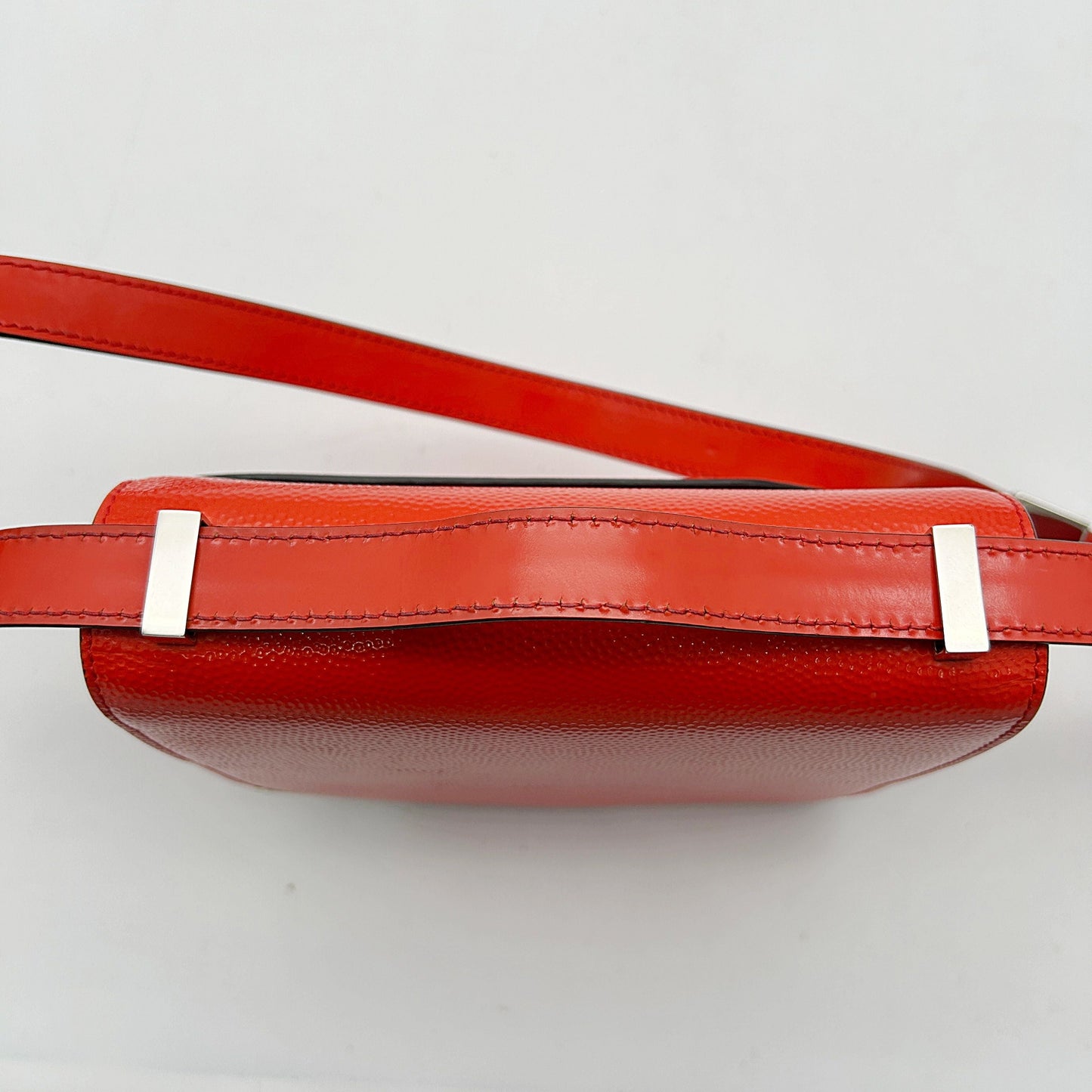 Bally Goatskin Mini D-Ring Bag Bright Red  LA6173