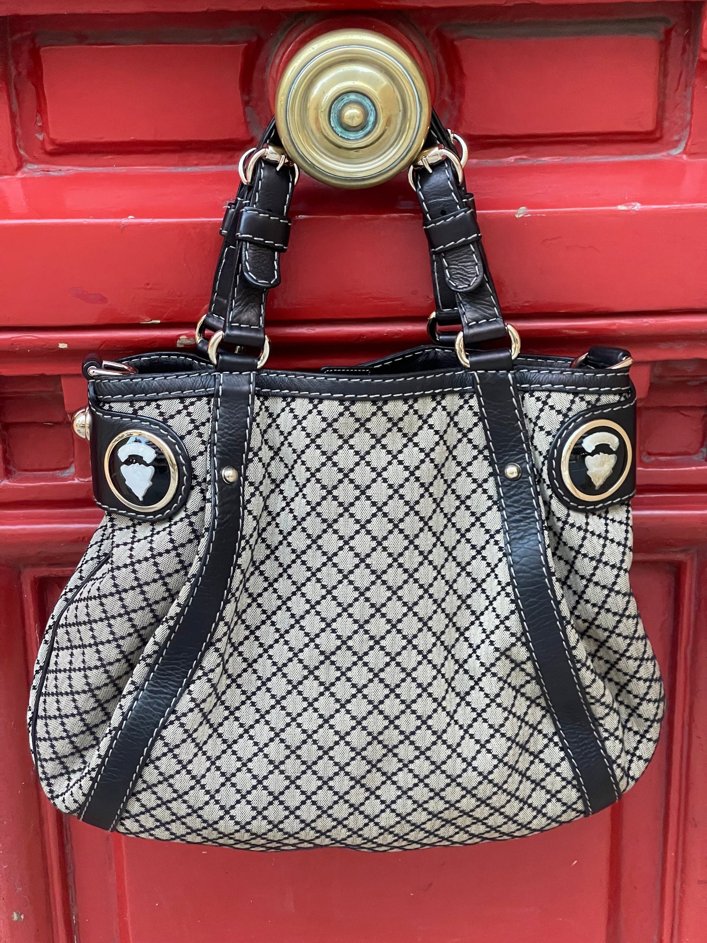 Gucci - Sac Crest Boule diamante en toile