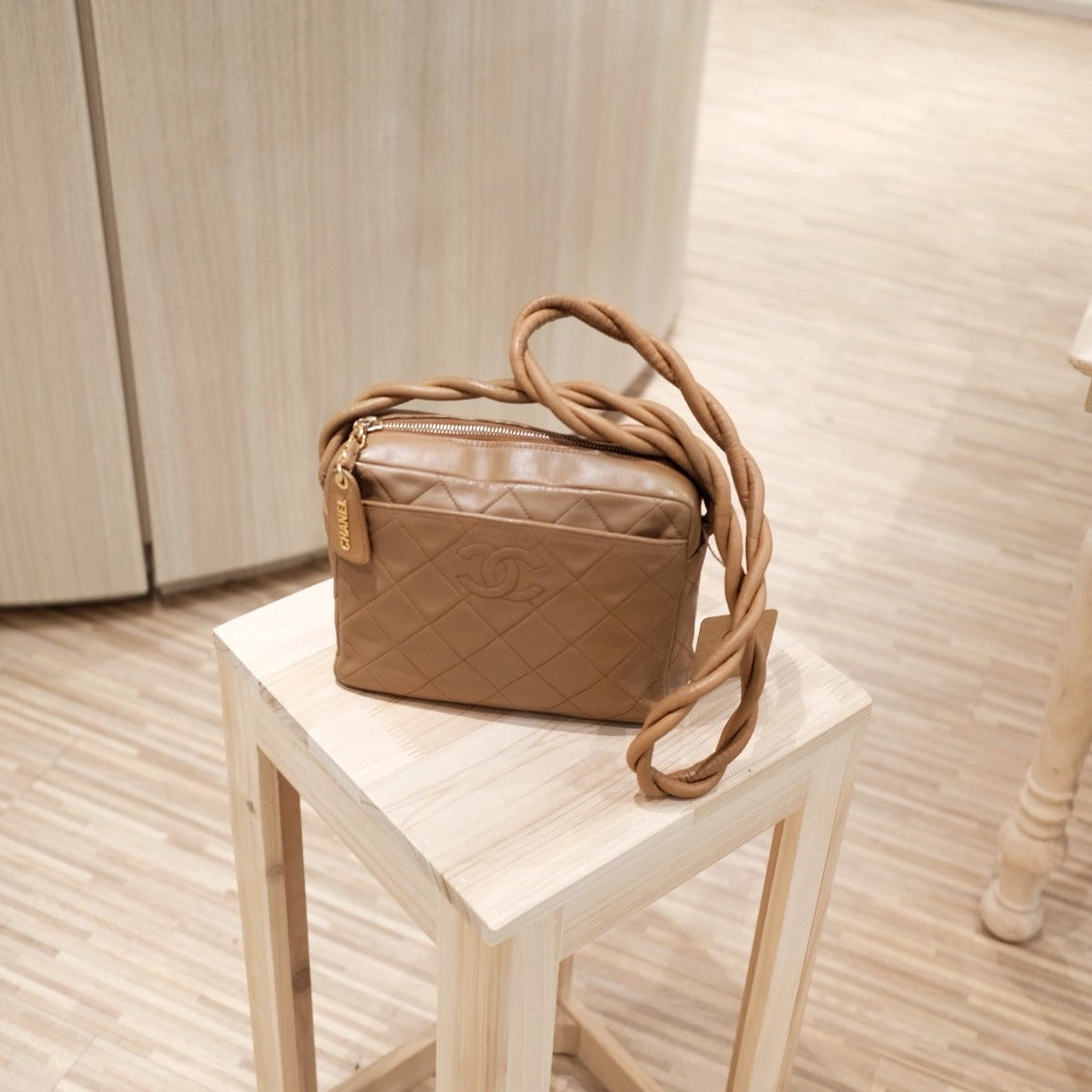 Chanel vintage lambskin matelasse shoulder bag