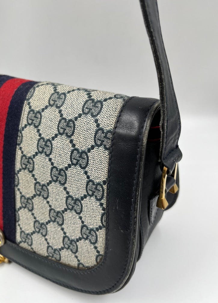 Vintage Gucci Canvas Crossbody Bag