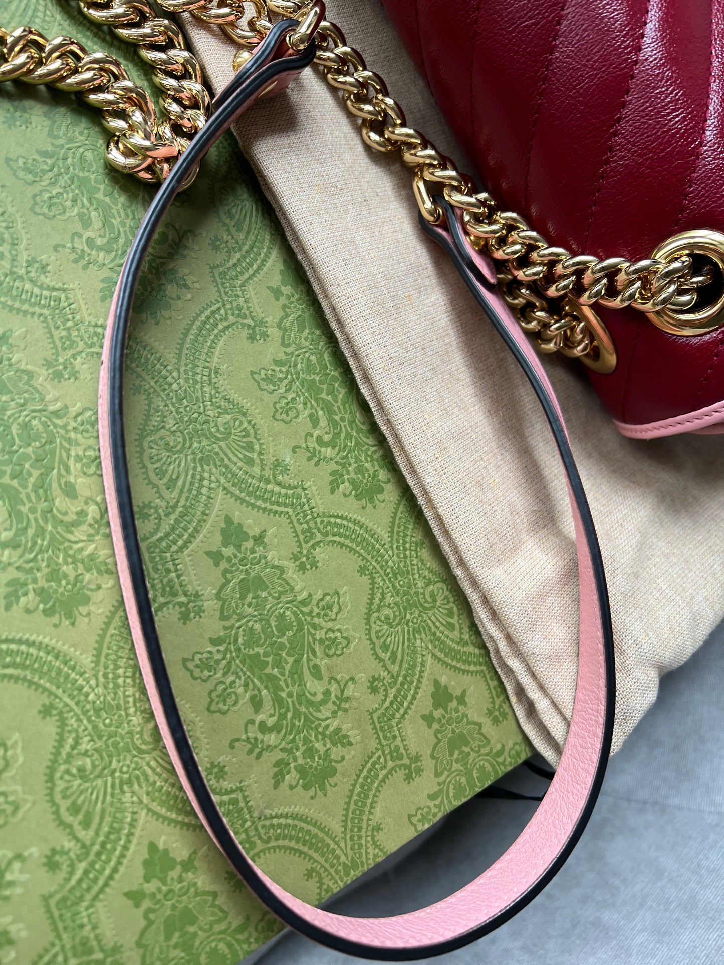 Gucci GG Torchon Pink Marmont Small Shoulder Bag