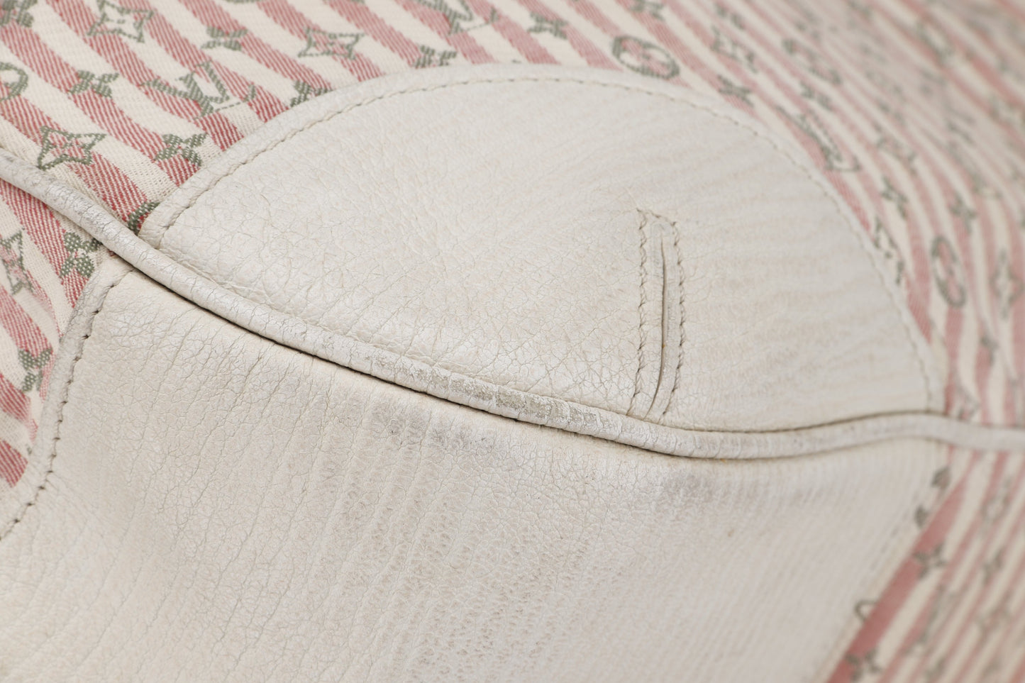 LOUIS VUITTON MINI LIN PINK CANVAS TWO WAY USE SHOULDER BAG, WITH STRAP & DUST COVER