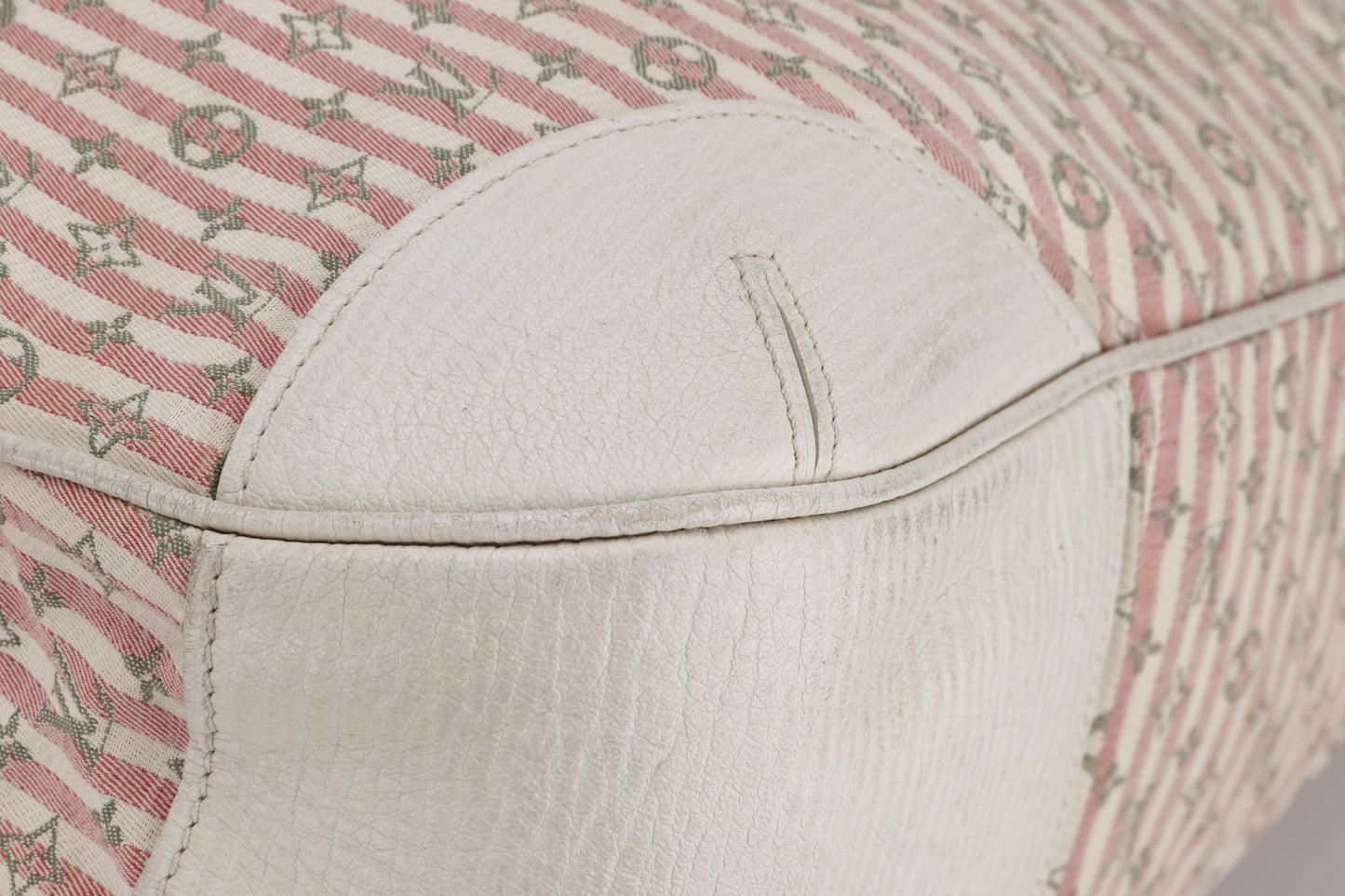 LOUIS VUITTON MINI LIN PINK CANVAS TWO WAY USE SHOULDER BAG, WITH STRAP & DUST COVER