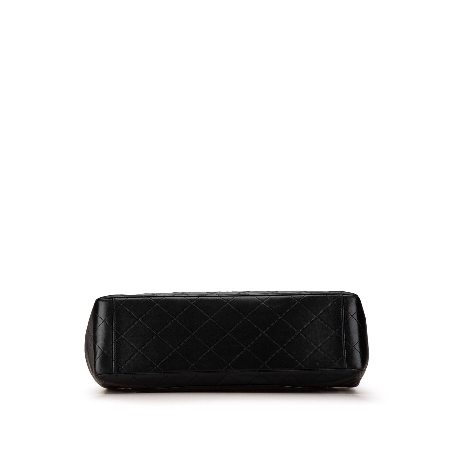 Black Chanel Maxi XL Classic Lambskin Single Flap Shoulder Bag