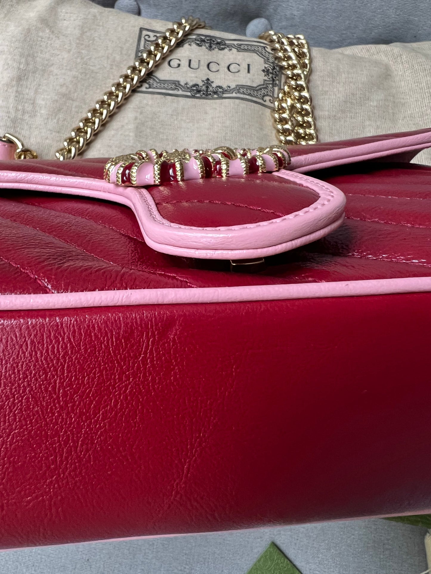 Gucci GG Torchon Pink Marmont Small Shoulder Bag