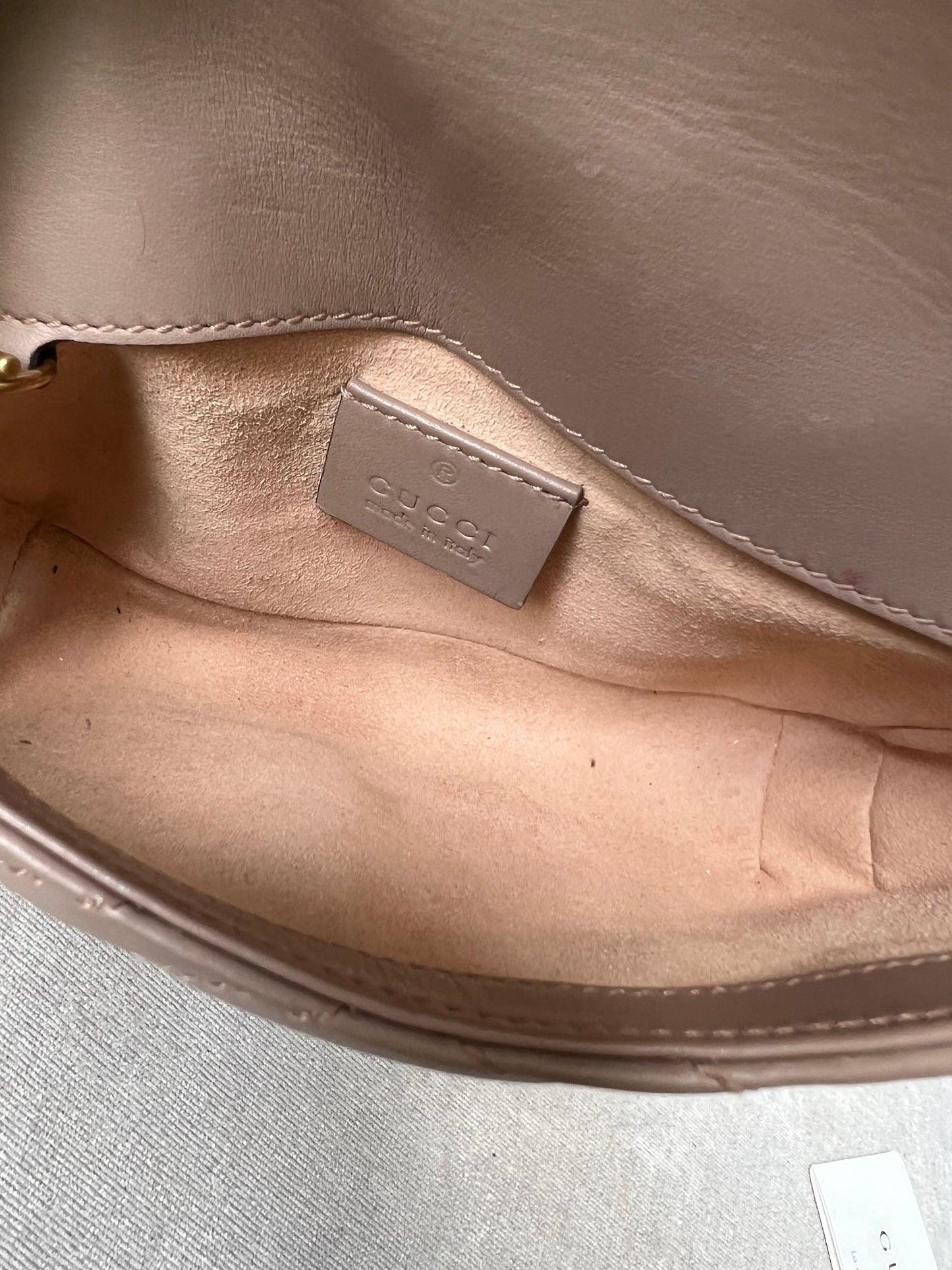 Gucci GG Dusty Pink Marmont Super Mini Shoulder Bag