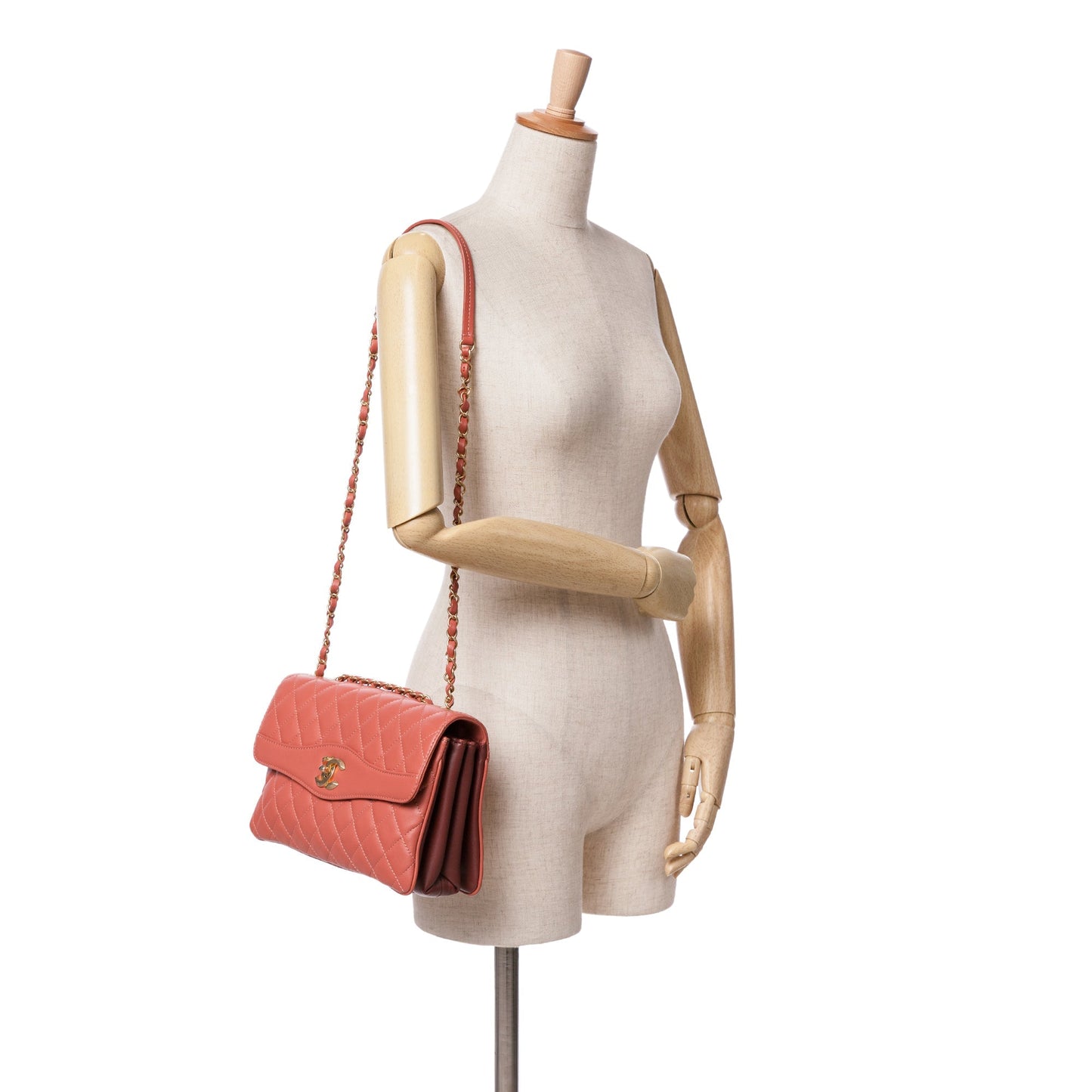 Pink Chanel Large Lambskin Daily Companion Flap Shoulder Bag
