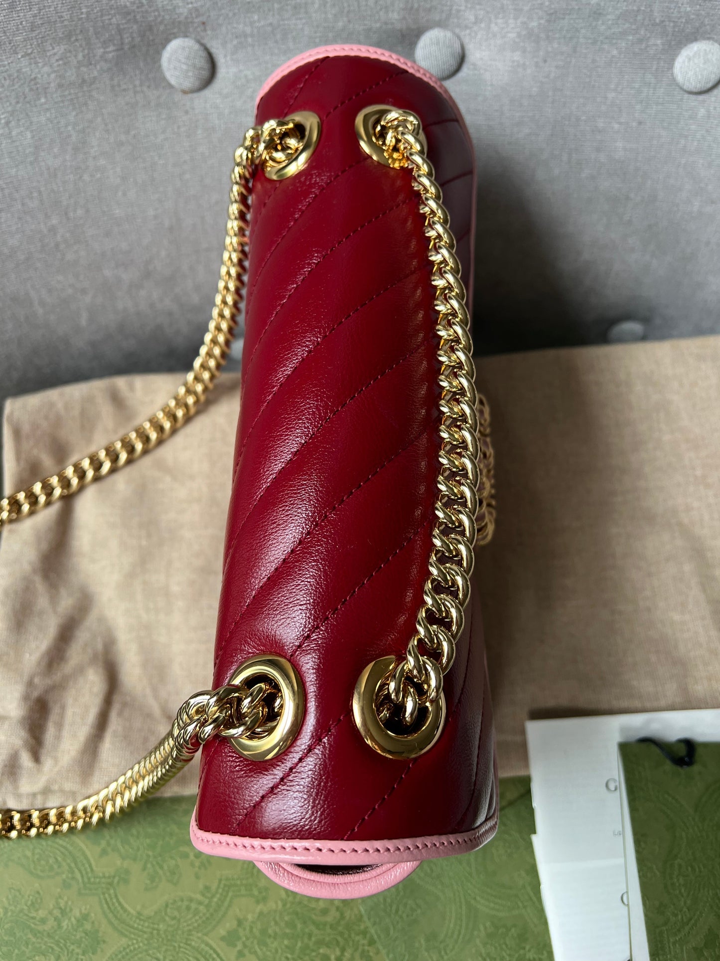 Gucci GG Torchon Pink Marmont Small Shoulder Bag