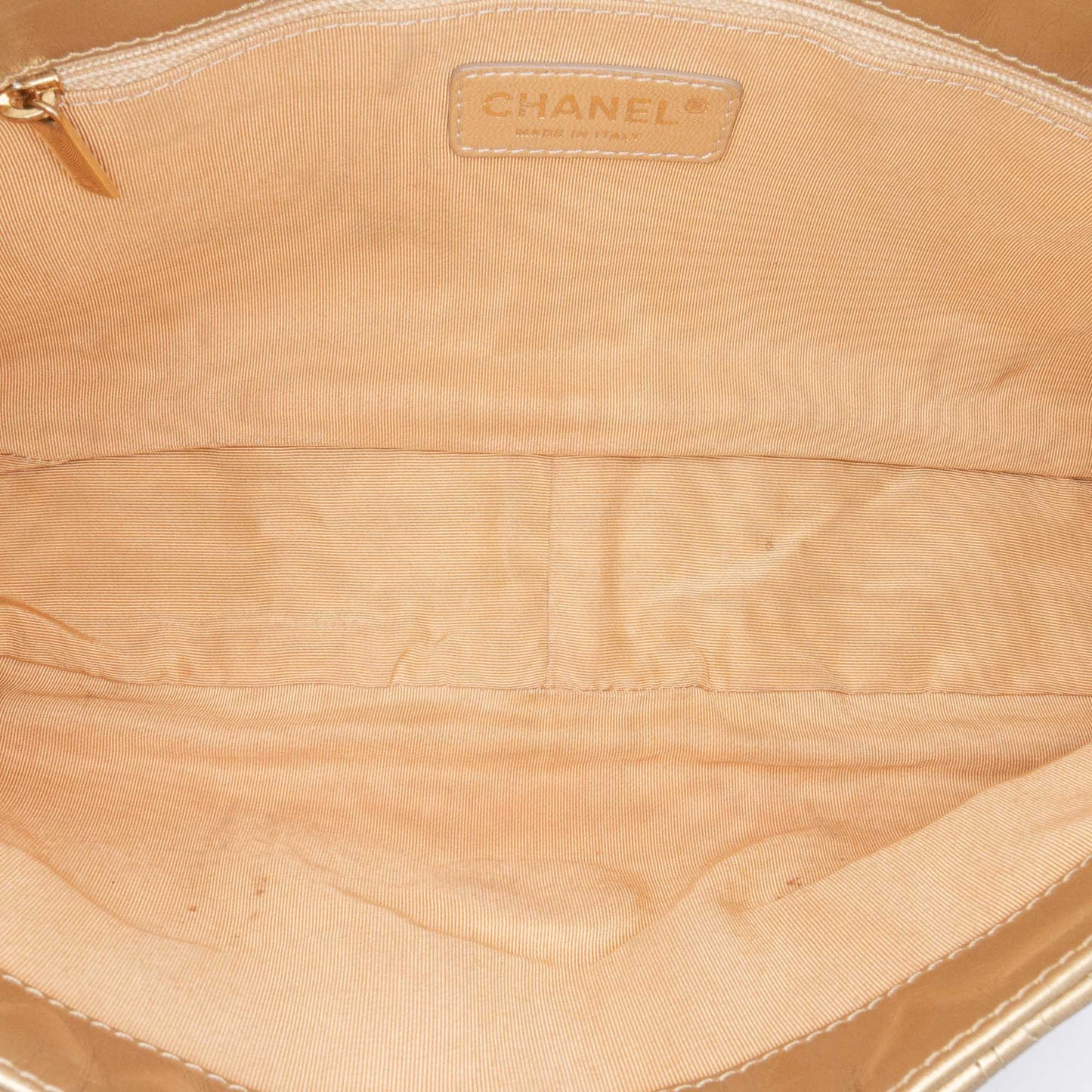 Gold Chanel Quilted Calfskin Ca D'Oro Flap Shoulder Bag