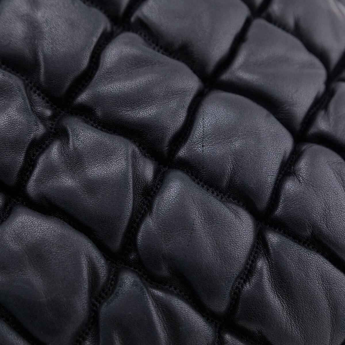 Chanel Black Quilted Lambskin Bubble Large Flap Shoulder Bag