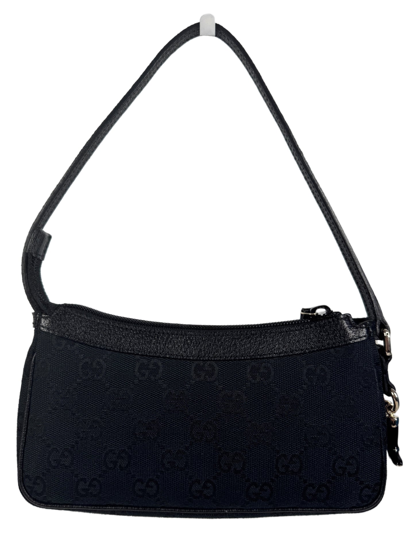 Gucci Vintage Black GG Monogram Mini Charmy Shoulder Pochette Bag