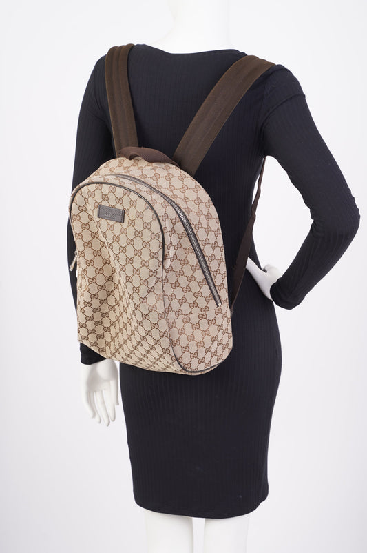 Gucci Canvas Backpack Beige