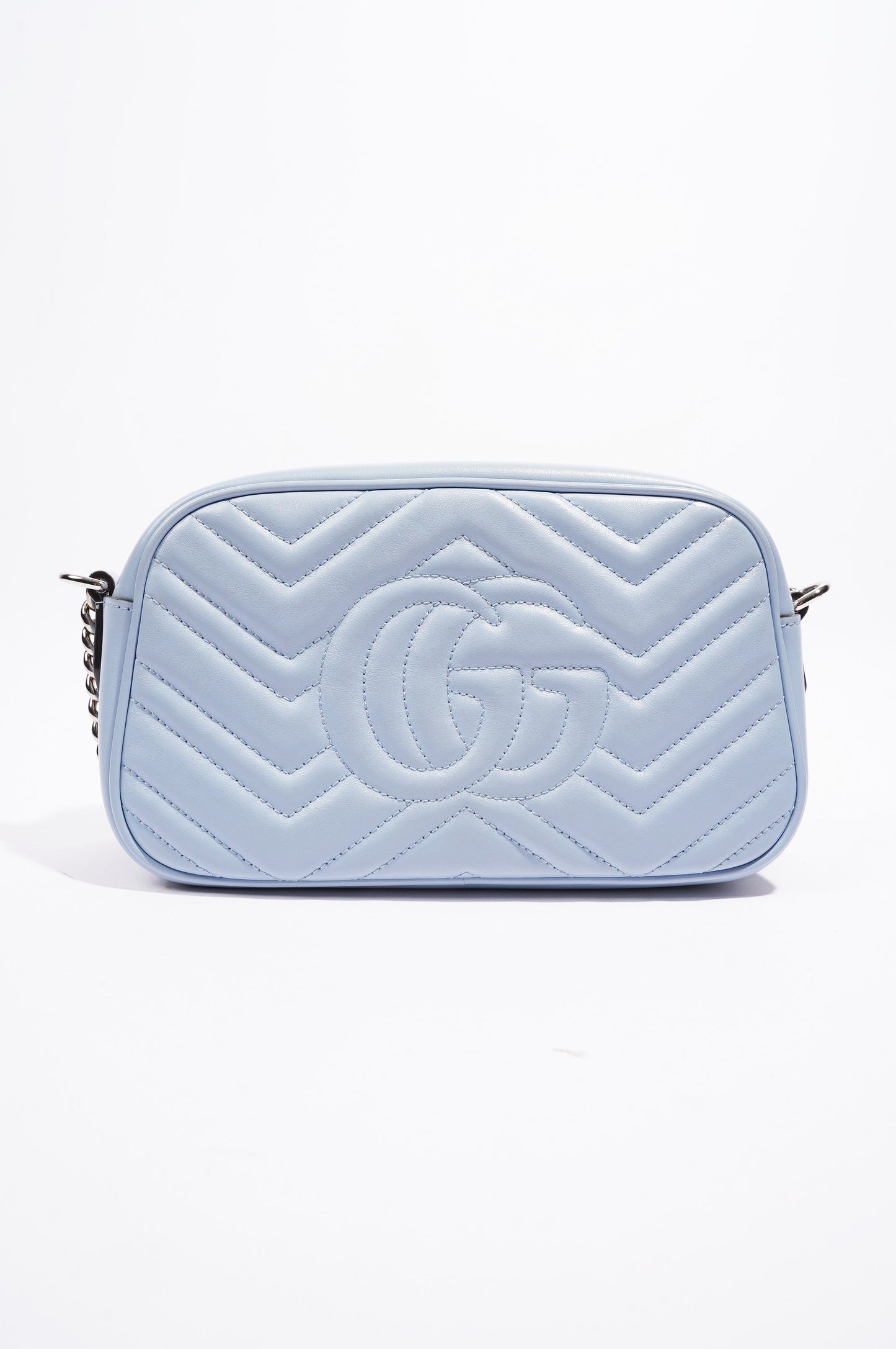 Gucci Womens Marmont Bag Blue Leather Small