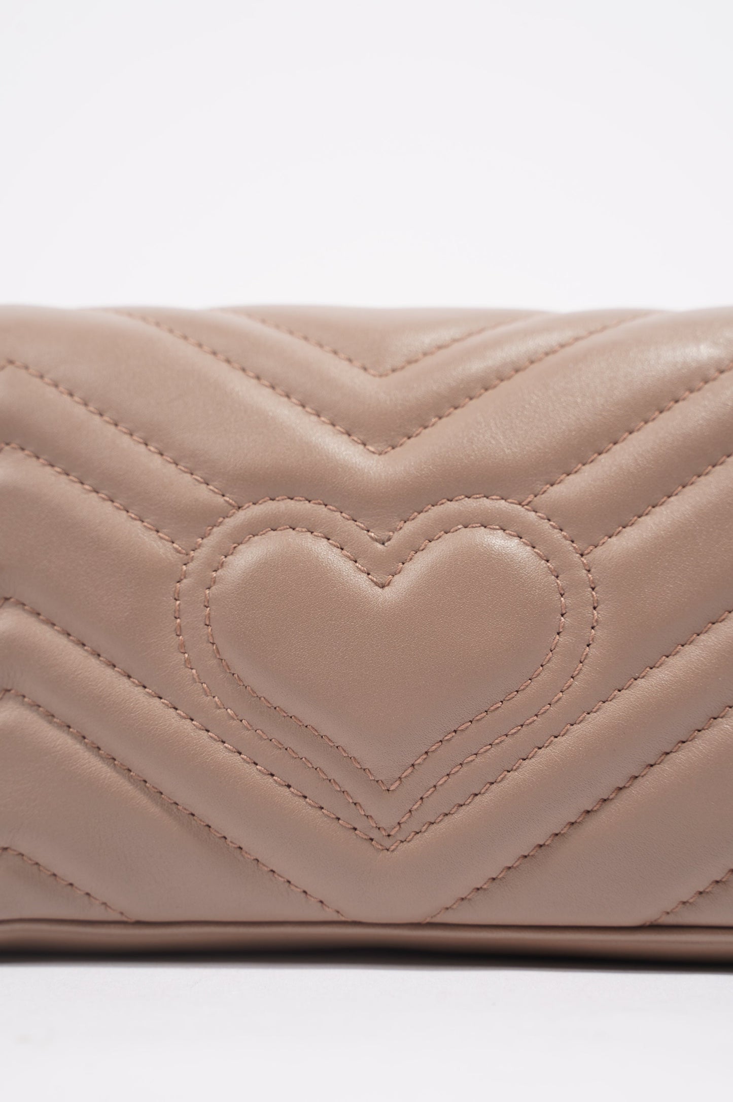 Gucci Womens GG Marmont Matelasse Pink Leather Super Mini