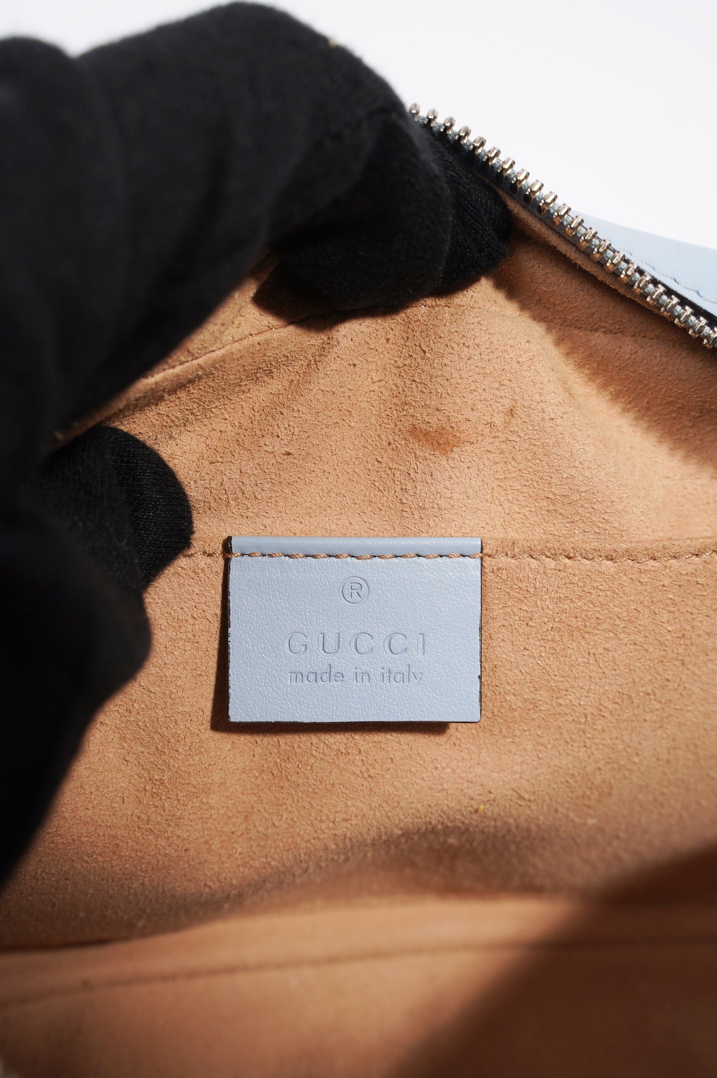 Gucci Womens Marmont Bag Blue Leather Small