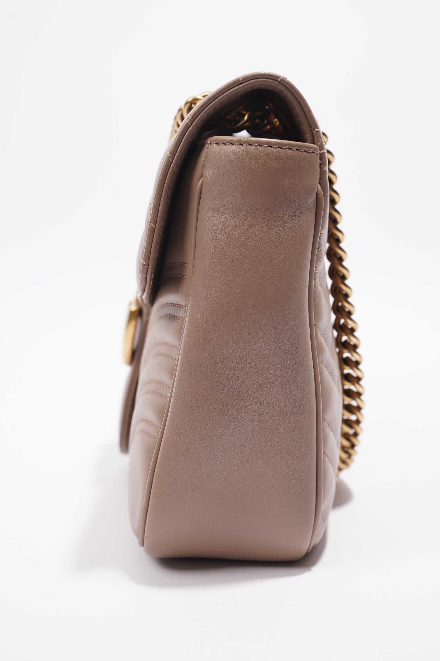 Gucci Womens Marmont Flap Nude Medium