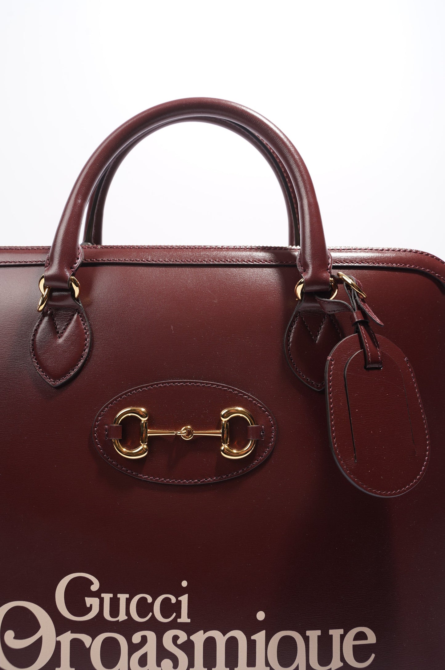 Gucci 1955 Horsebit Duffle Bag Burgundy Leather OS
