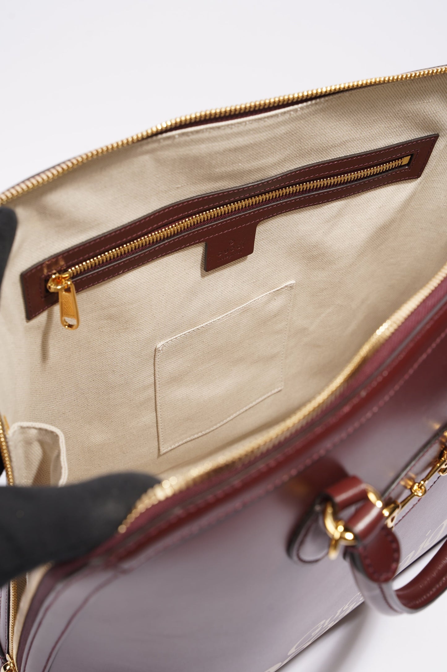 Gucci 1955 Horsebit Duffle Bag Burgundy Leather OS
