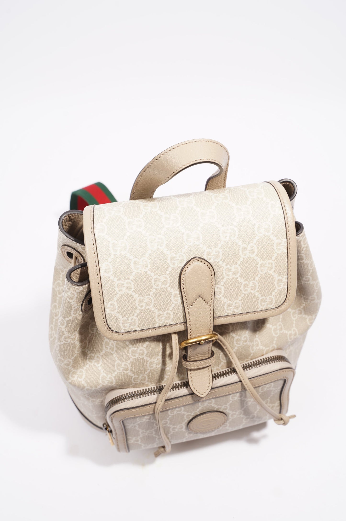 Gucci Interlocking G Backpack Beige / White Supreme Canvas