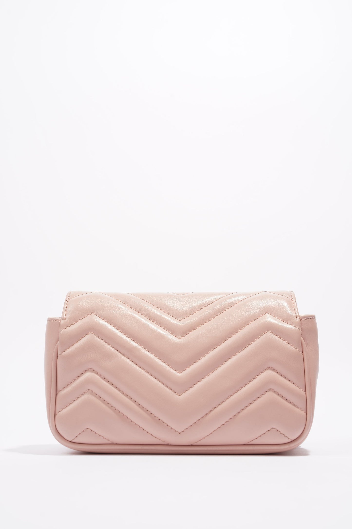 Gucci Womens GG Marmont Chain Belt Bag Pink Leather