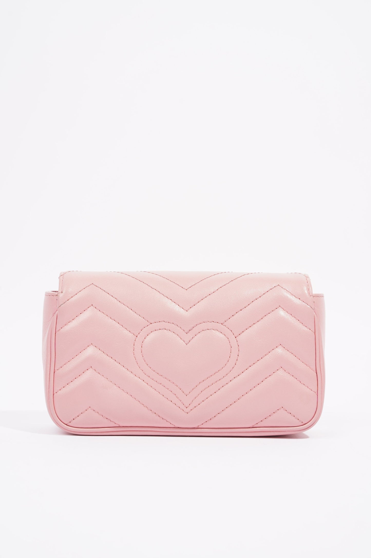 Gucci Womens Marmont Flap Pink / Silver Super Mini