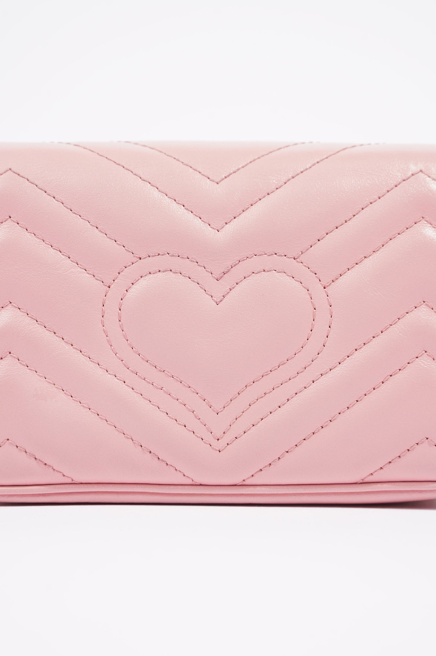 Gucci Womens Marmont Flap Pink / Silver Super Mini