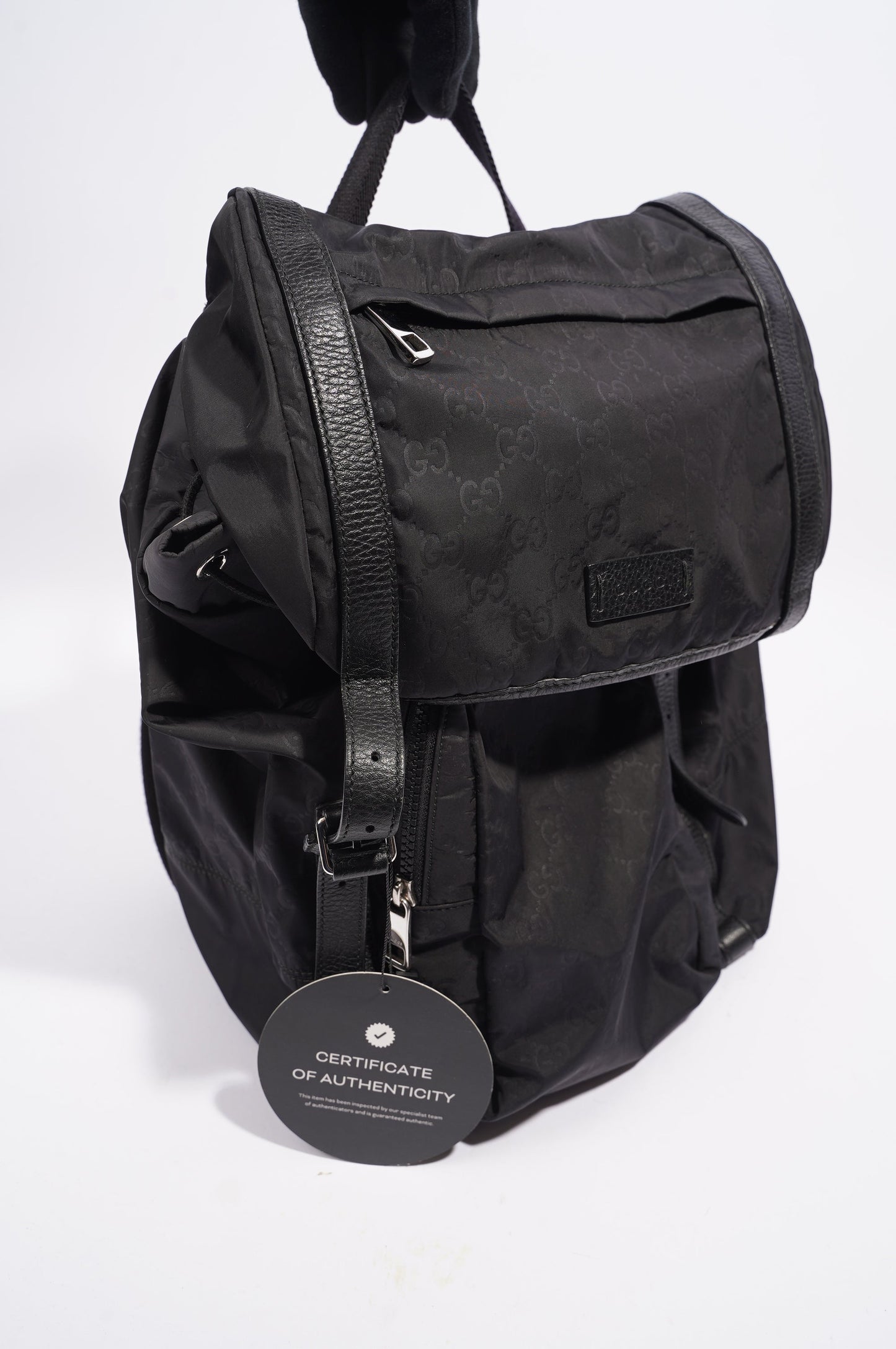 Gucci Vintage Nylon Backpack Black