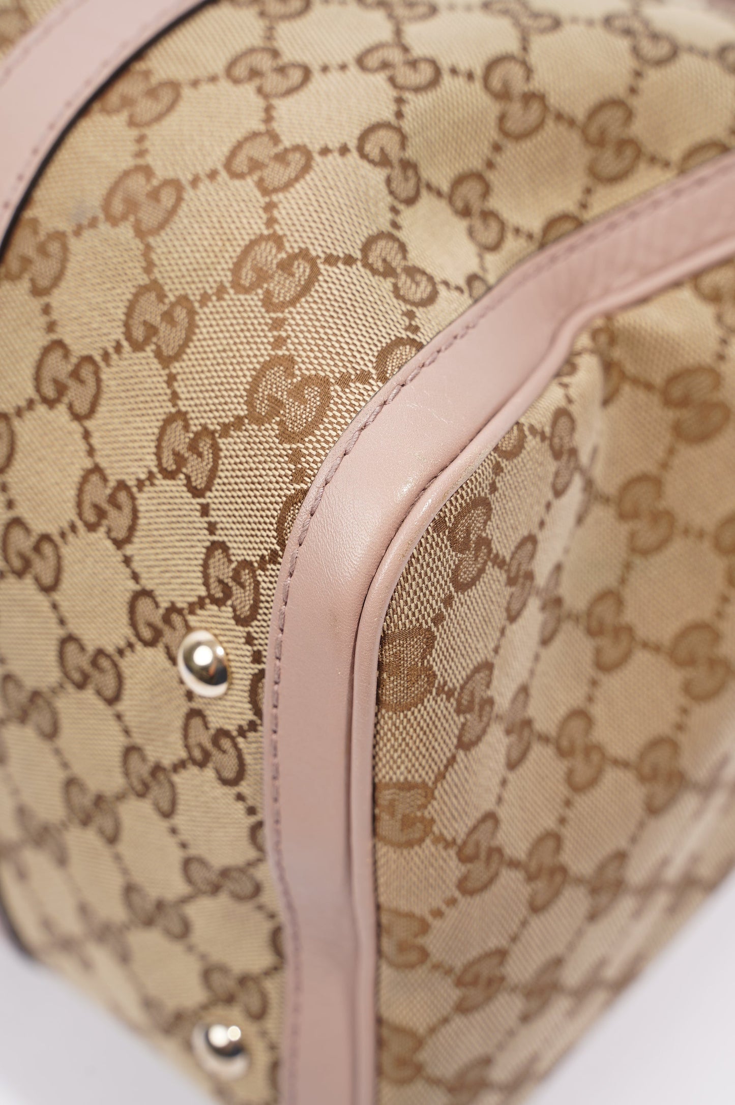 Gucci Womens Boston Bag Supreme / Pink Medium