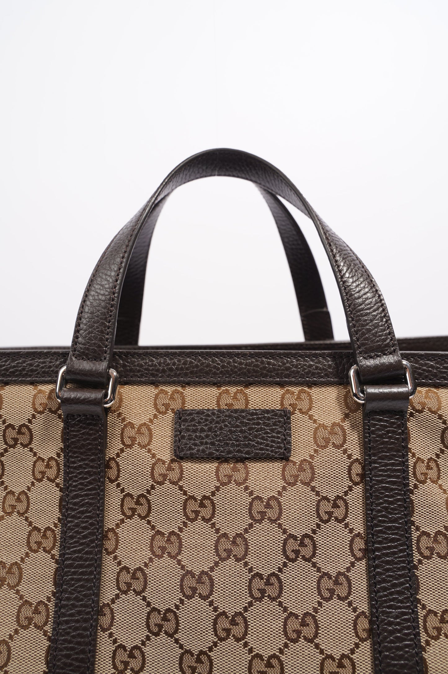Gucci Womens GG Joy Tote Brown Canvas Large