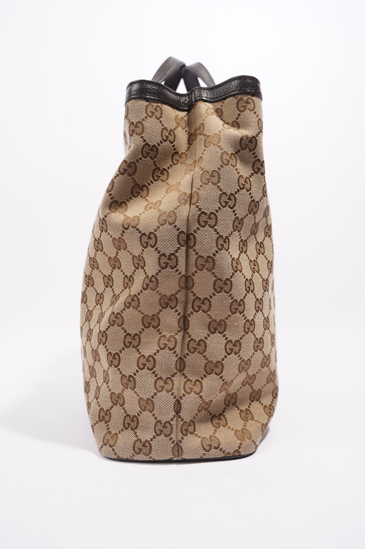 Gucci Womens GG Joy Tote Brown Canvas Large