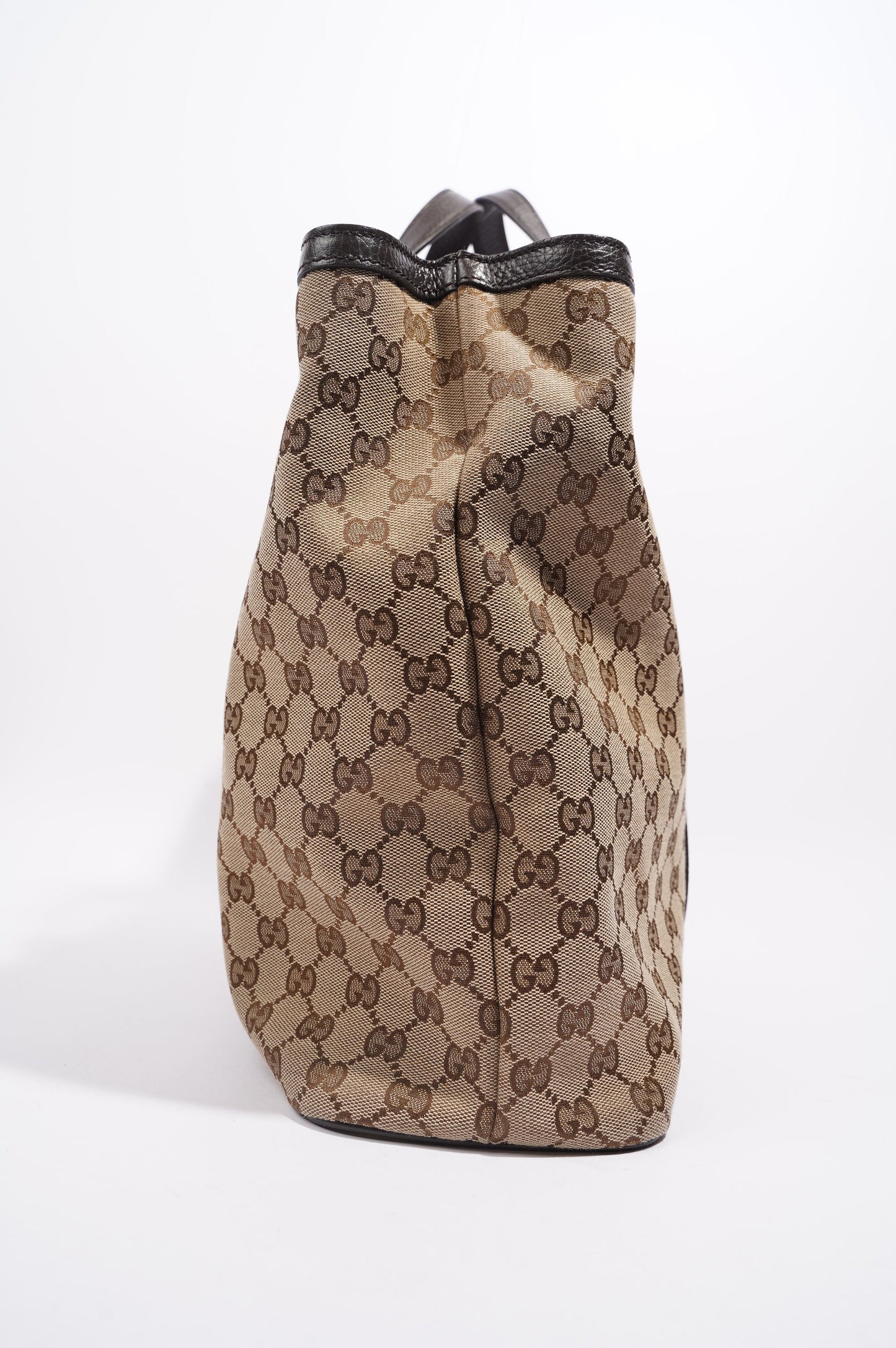 Gucci Womens GG Joy Tote Brown Canvas Large