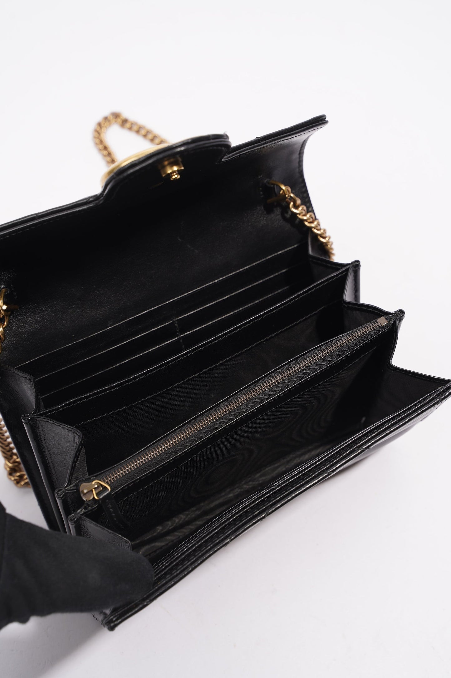 Gucci Womens GG Marmont Bag Black Matelasse Mini
