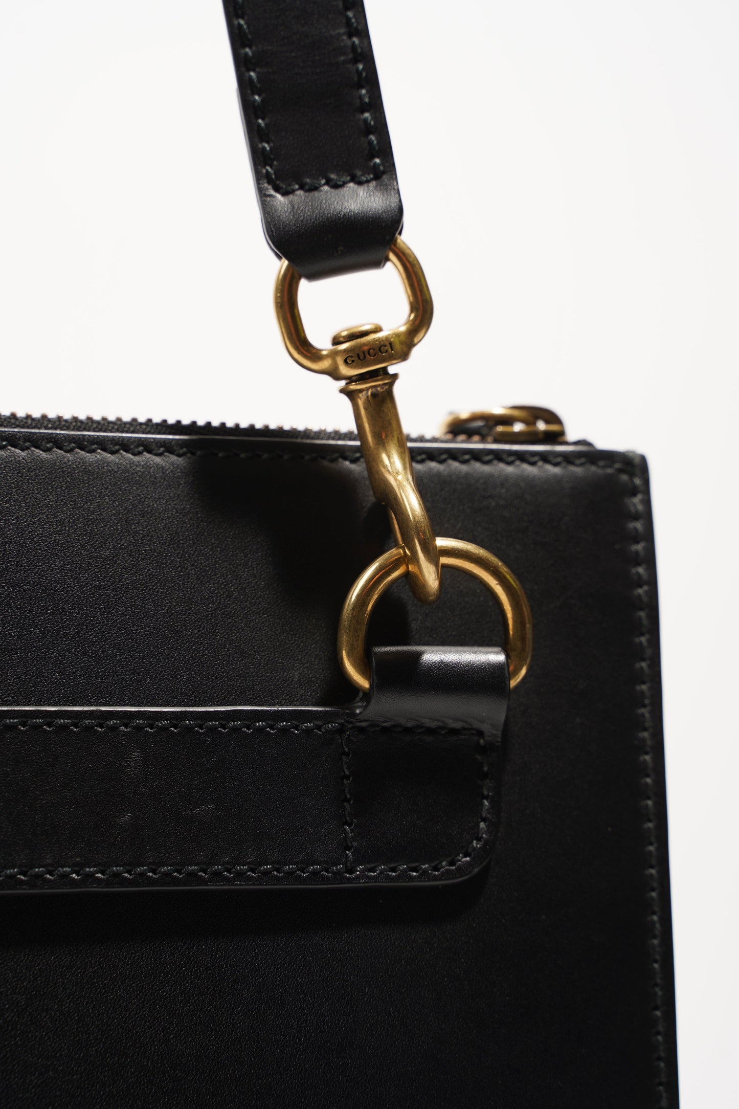 Gucci Womens Life Is Good Clutch With Strap Black