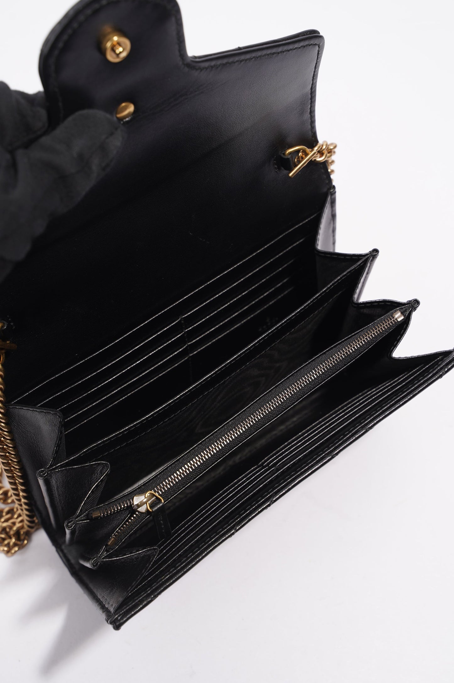 Gucci Womens GG Marmont Bag Black Matelasse Mini