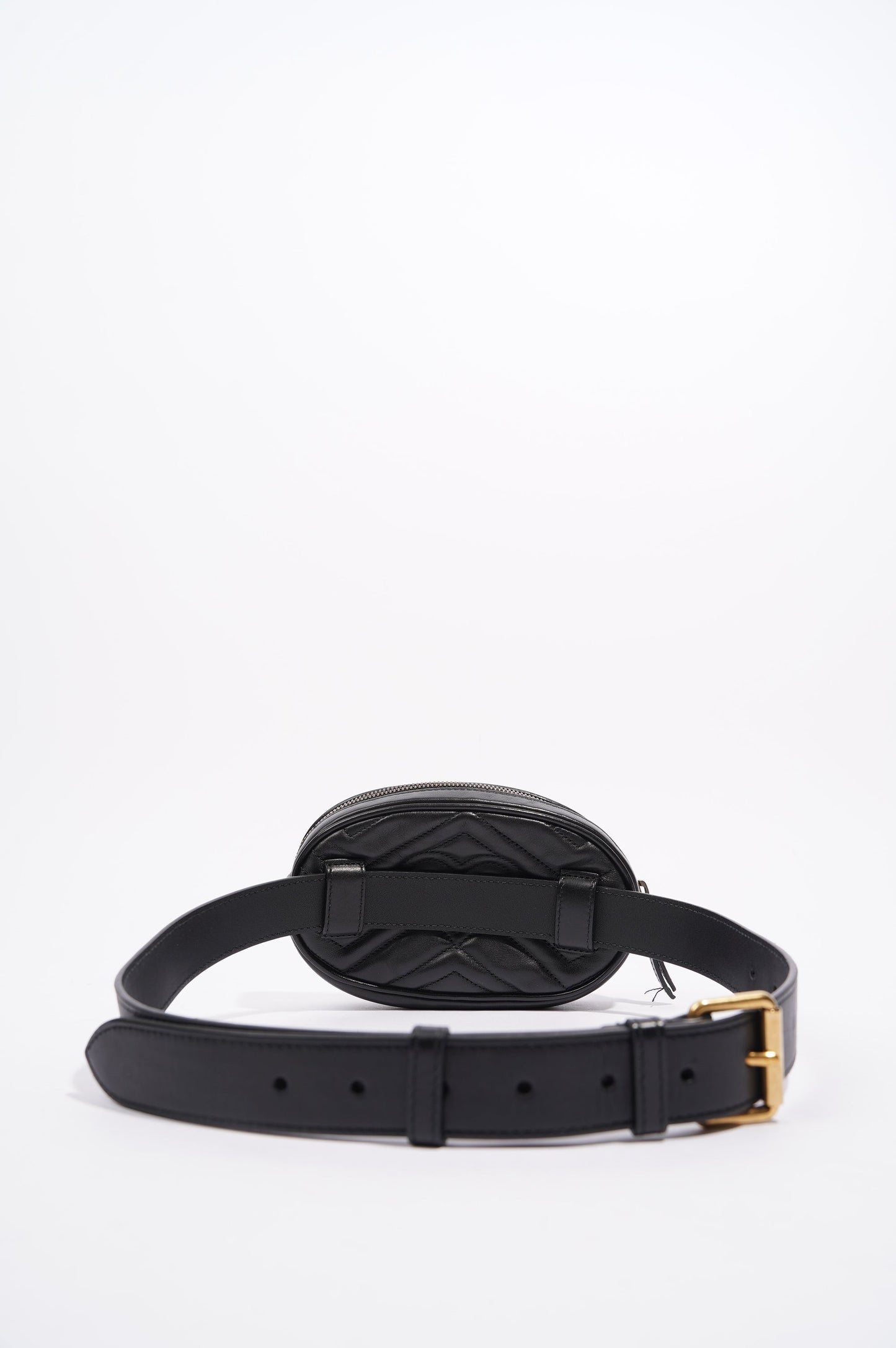 Gucci Womens Marmont Belt Bag Black / Gold 85