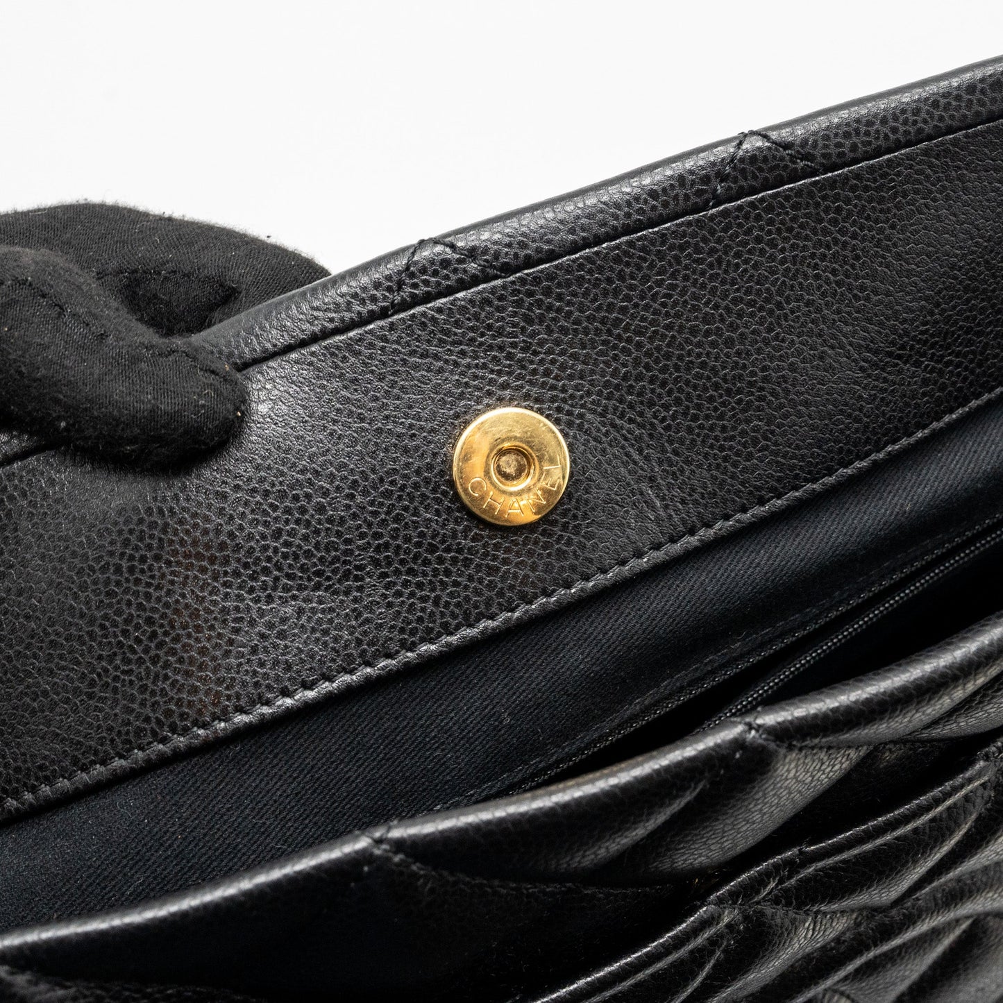 Chanel quilted shoulder shopping tote bag caviar black GHW