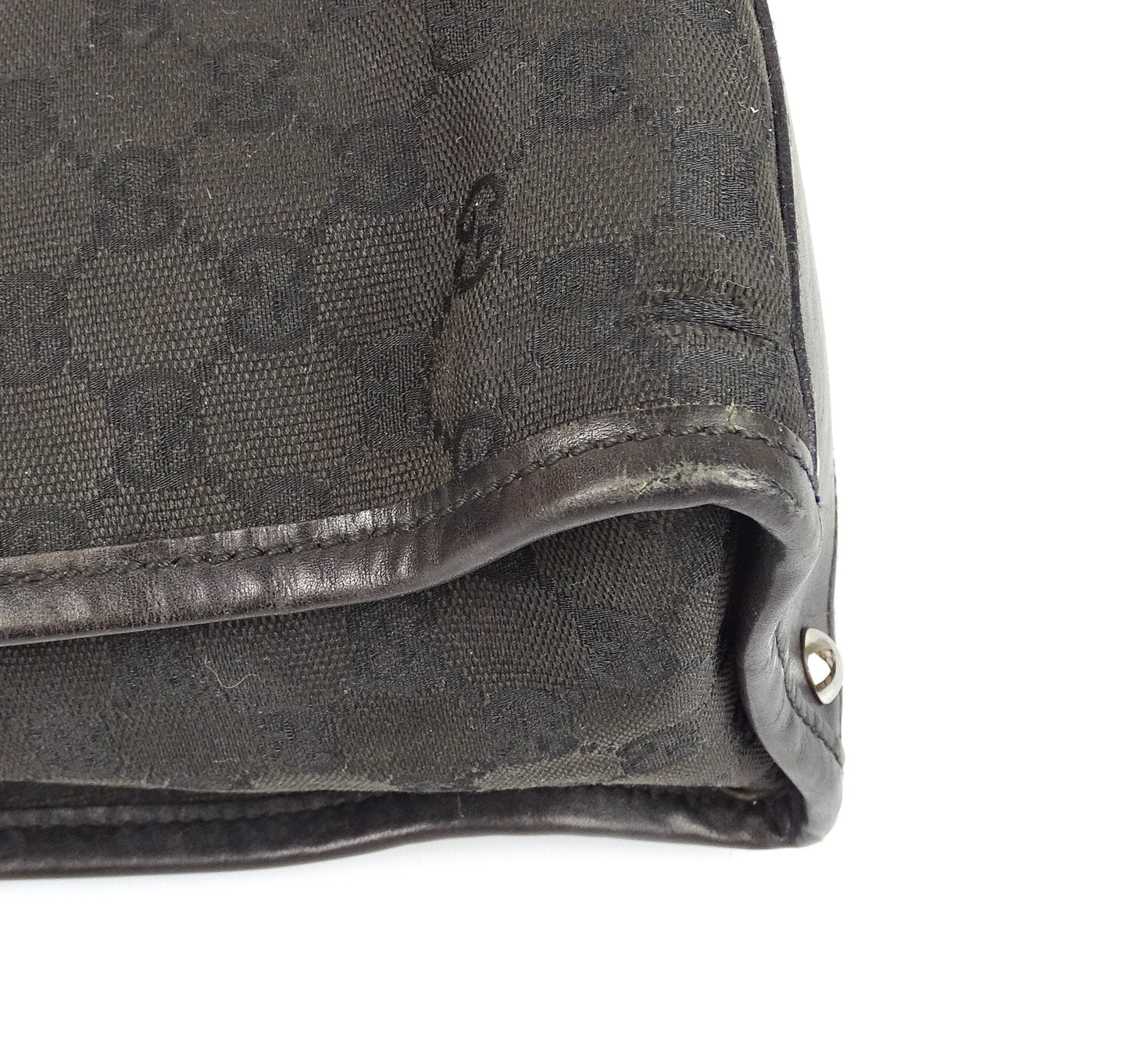 Gucci Vintage Black GG Short Strap Shoulder Bag