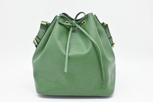 Louis Vuitton Petit Noe in Green Epi Leather
