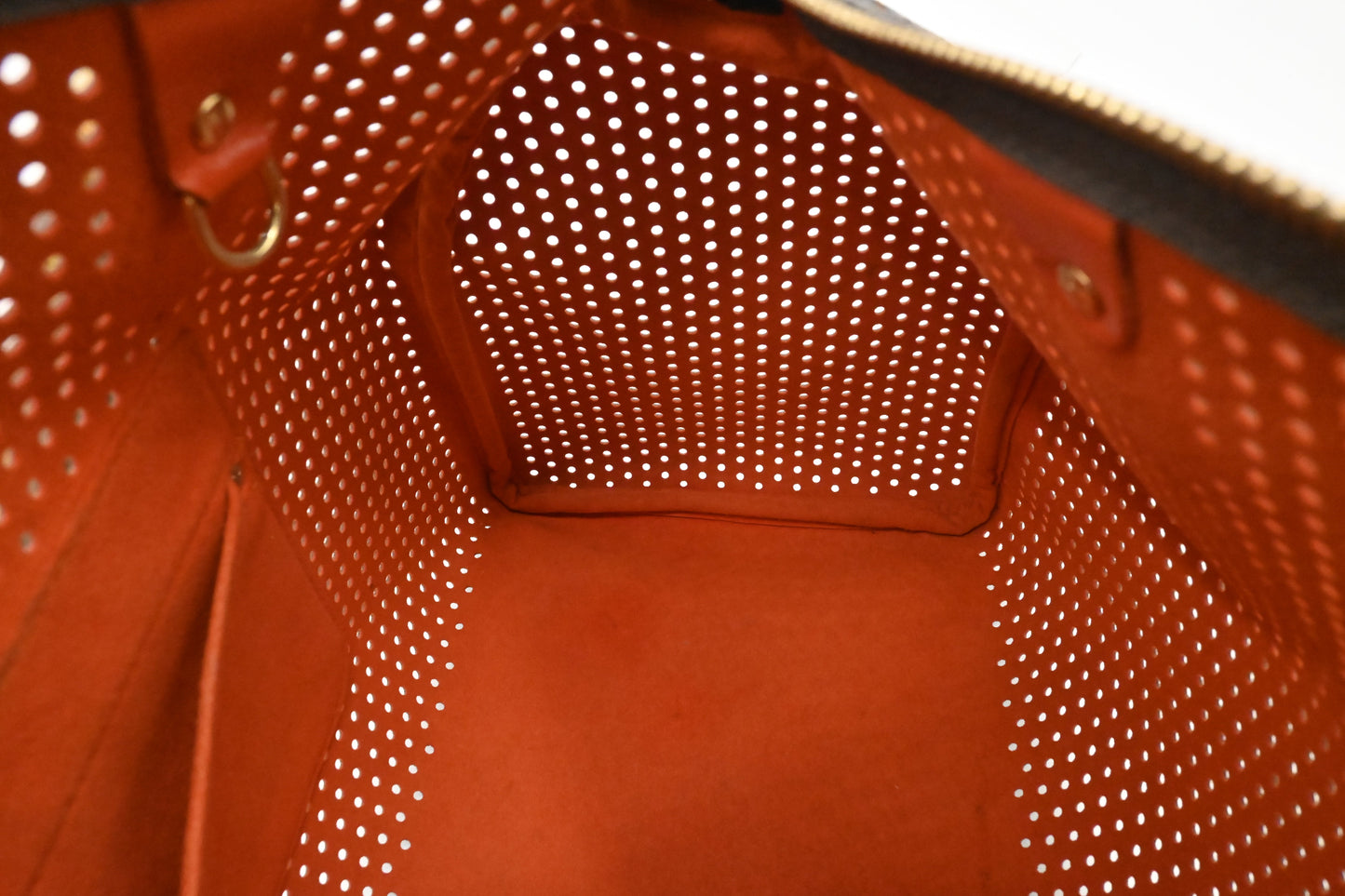 Louis Vuitton Speedy 30 in Orange and Perforated Monogram Canvas